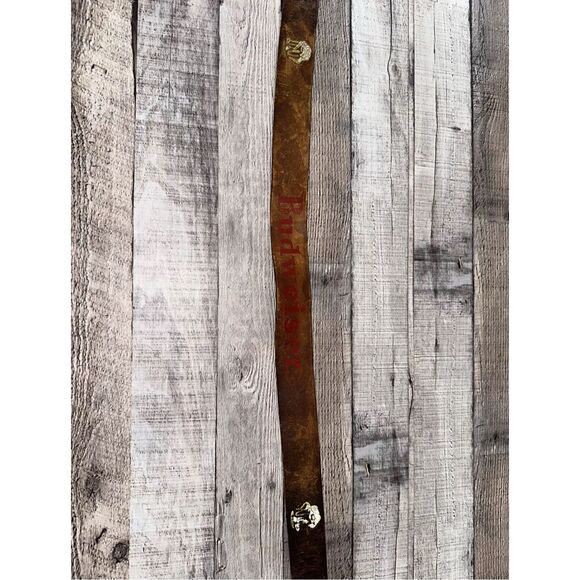 Rare Vintage 70s Snap On Tools Budweiser Beer Leather Belt Made In USA - Picture 3 of 5